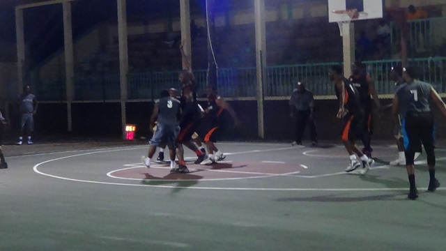 Intense Basketball Game Gets Physical