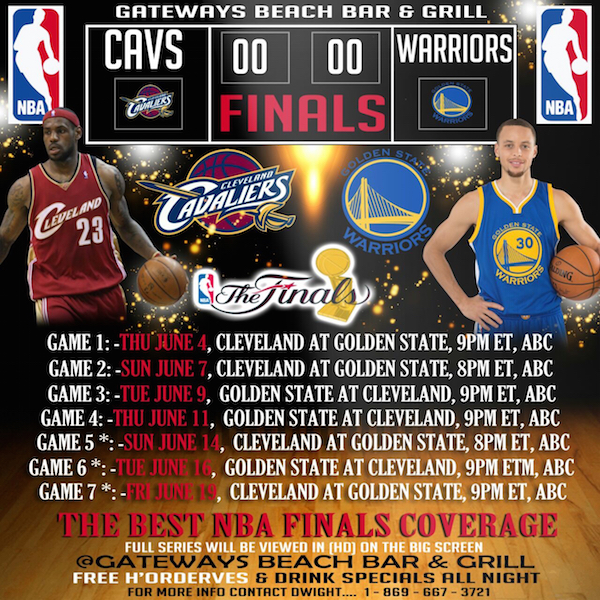 Gateways Beach Bar and Grill Presents: The Best NBA Finals Coverage