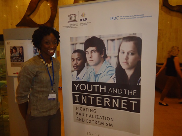 Sonia Boddie attends UNESCO conference on Youth and Internet in Paris