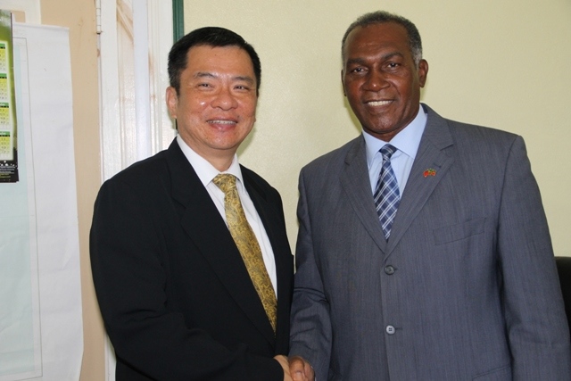 Premier Amory and Ambassador Chiou discuss pressing matters relating to Nevis