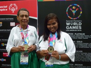 Connie and Berenice showing off their medals