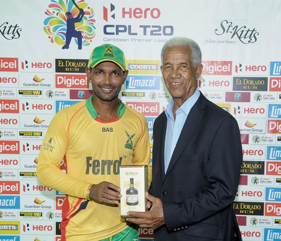 Guyana Amazon Warriors (150-3) beat St Kitts and Nevis Patriots (149-9) by seven wickets with 24 balls remaining