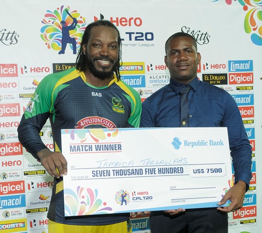 Jamaica Tallawahs (164-3) beat St Kitts and Nevis Patriots (160-5) by seven wickets with five balls to spare