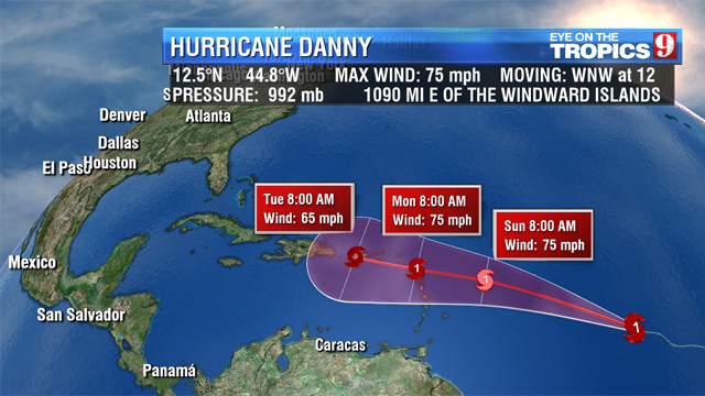 Hurricane Danny Update #5