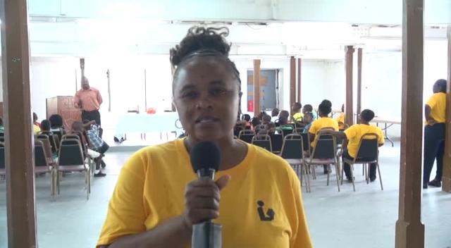 Participants at Nevis Public Library Services’ environmental education programme learn to deal with natural disasters