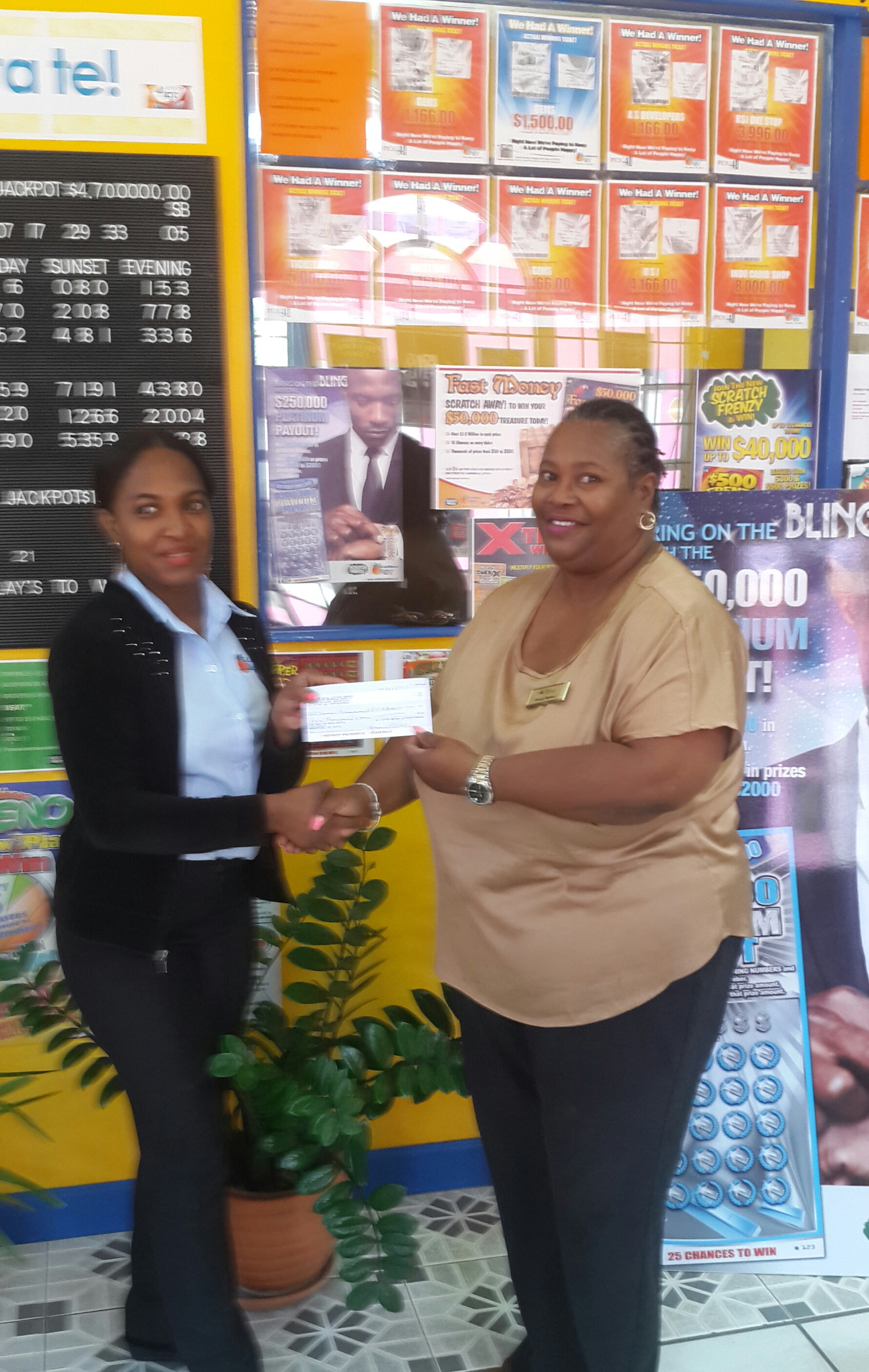 Junior Achievement St. Kitts & Nevis Receive  Financial SupportSt from Kitts Nevis Lottery Company Ltd