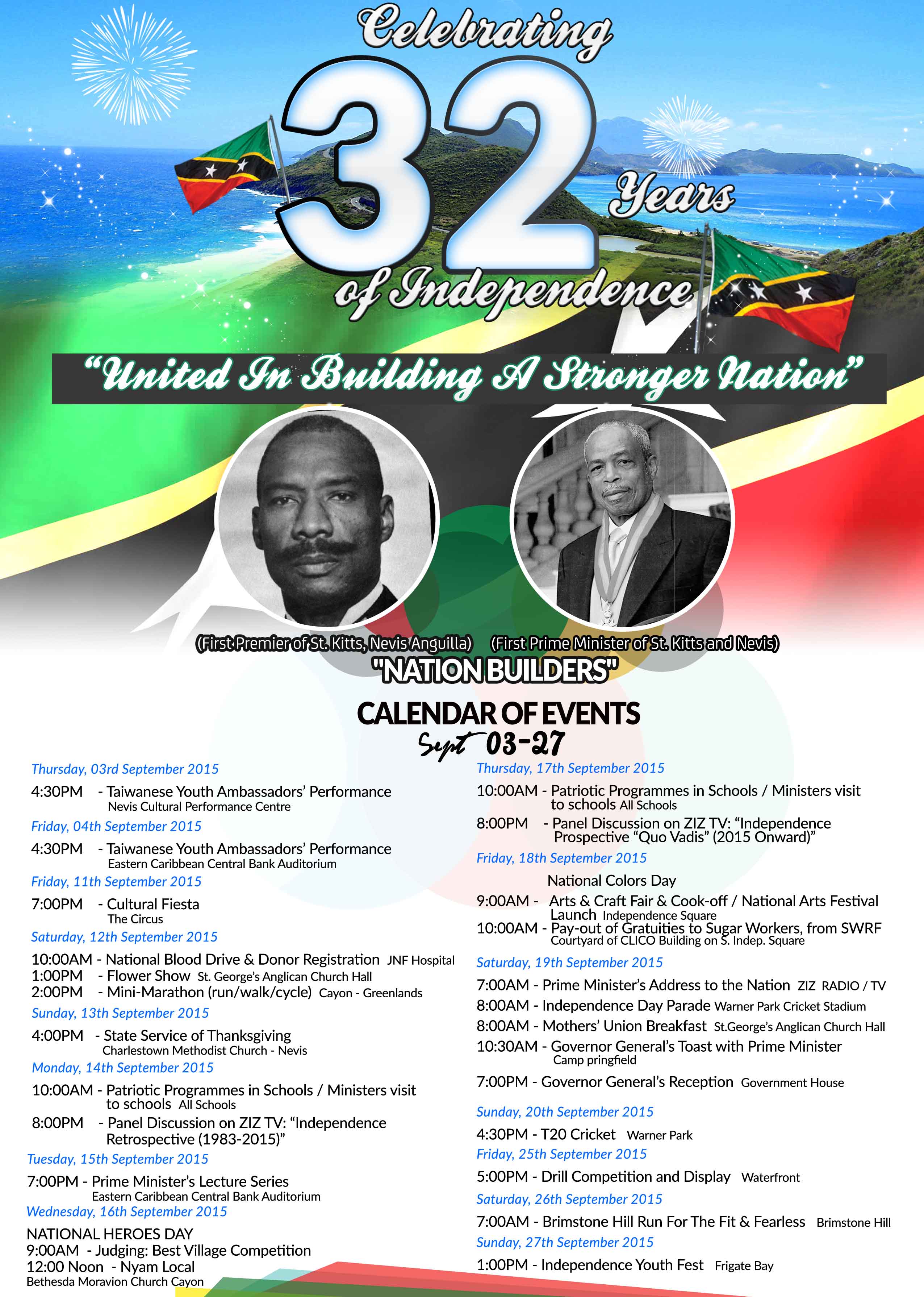 32nd Independence Calendar of Activities