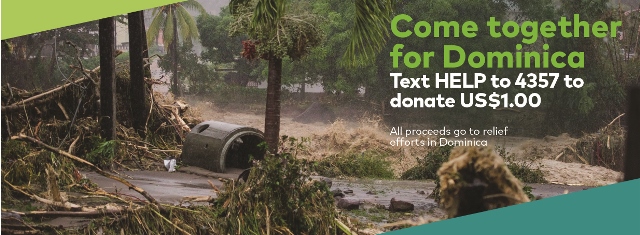 C&W COMMUNICATIONS LAUNCHES DOMINICA RELIEF SUPPORT CAMPAIGN: TEXT “HELP” TO DONATE
