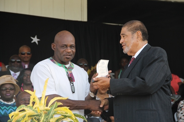 Premier of Nevis applauds Awardees during Independence Day Ceremony