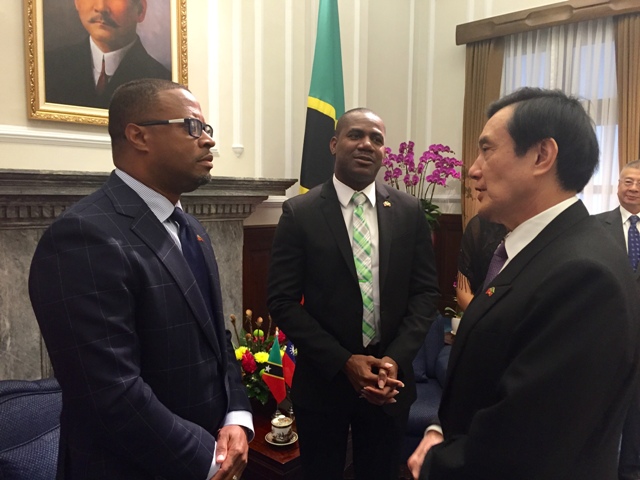 The Deputy Prime Minister and the Minister of Foreign Affairs of Saint Kitts and Nevis underscore excellent relations in meeting with the President of the Republic of China (Taiwan)
