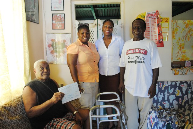 SWRF Officers deliver ‘goat water’ to shut-in ex-sugar worker in Parsons