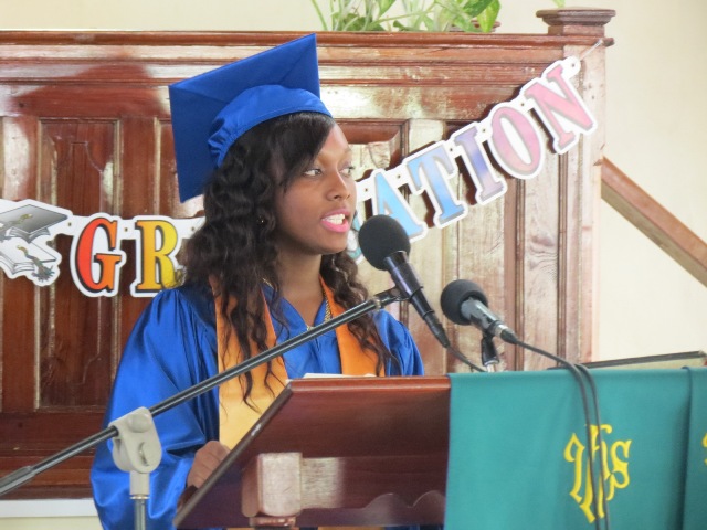 GSS 2015 Valedictorian urges fellow graduates to continue pushing on