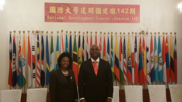 TWO SENIOR POLICE OFFICERS ATTENDING NATIONAL DEVELOPMENT COURSE IN (ROC) TAIWAN.