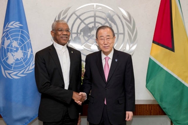 President Granger meets of UN Secretary General-reiterates call for juridical settlement