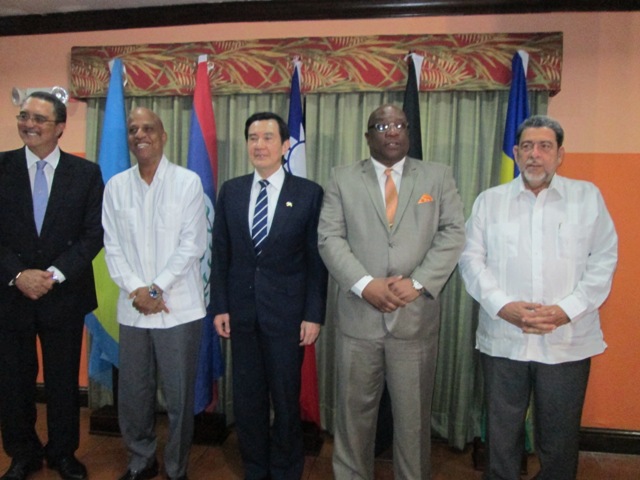 Four Caribbean Prime Ministers thank President Ma Ying-jeou of Taiwan