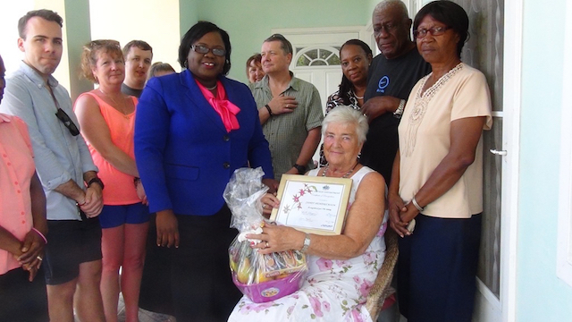 Mrs. Janet Hendrickson was all smiles on Monday 29th April.