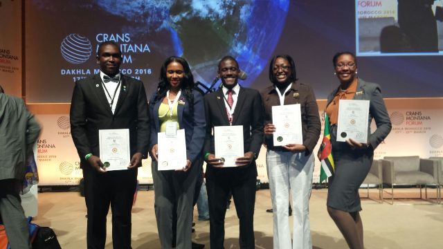Nevisian among 5 OECS representatives to receive award for Youth Representation at the Crans Montana Forum in Dakhla, Morocco