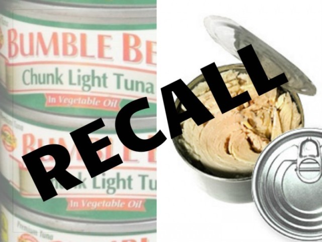 Bumble Bee and Chicken of the Sea Tuna Products Recalled in the USA