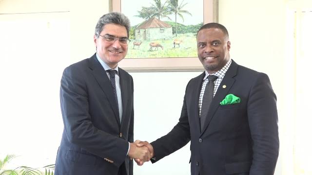 Italy’s Special Envoy to the Caribbean meets with SKN Foreign Affairs Minister Brantley