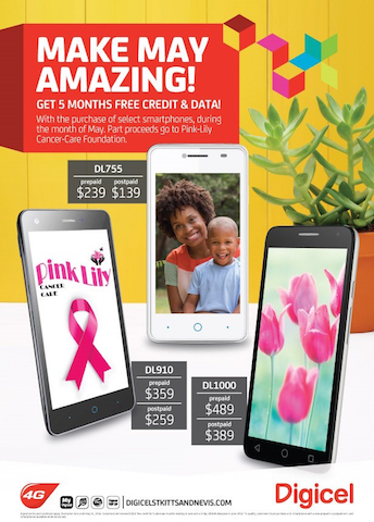 MAKE MAY AMAZING WITH DIGICEL & PINK LILY  CANCER-CARE