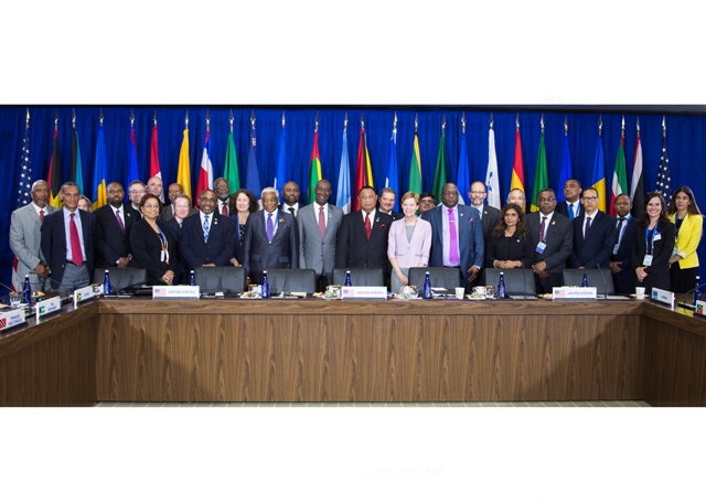 PM HARRIS CHAMPIONS CARICOM’S CASE ON  CORRESPONDENT BANKING ON THE FRINGE OF ENERGY SUMMIT