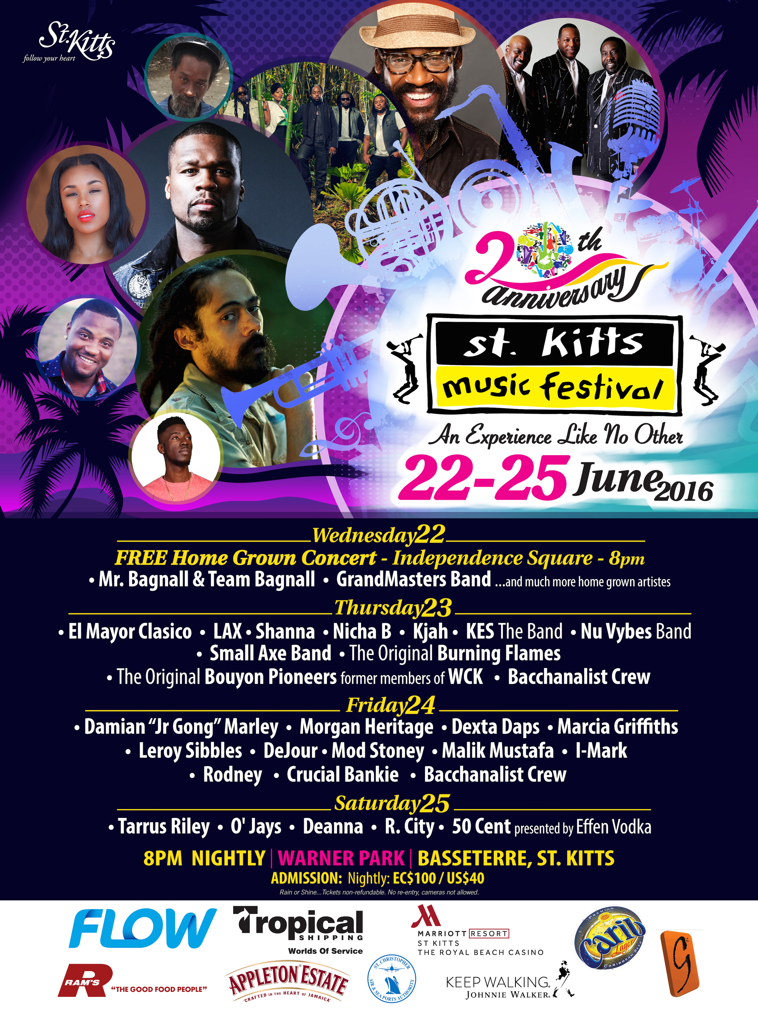 The St.Kitts Music Festival Line Up….