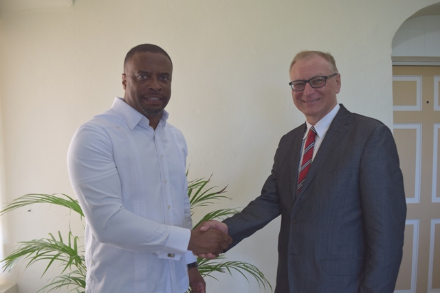 Poland’s Ambassador to St. Kitts and Nevis pays courtesy call on SKN Foreign Affairs Minister Brantley