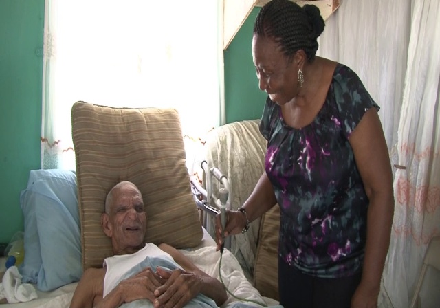 NEVISIAN CENTENARIAN CELEBRATES BIRTHDAY WITH COMMUNION SERVICE IN ST. KITTS