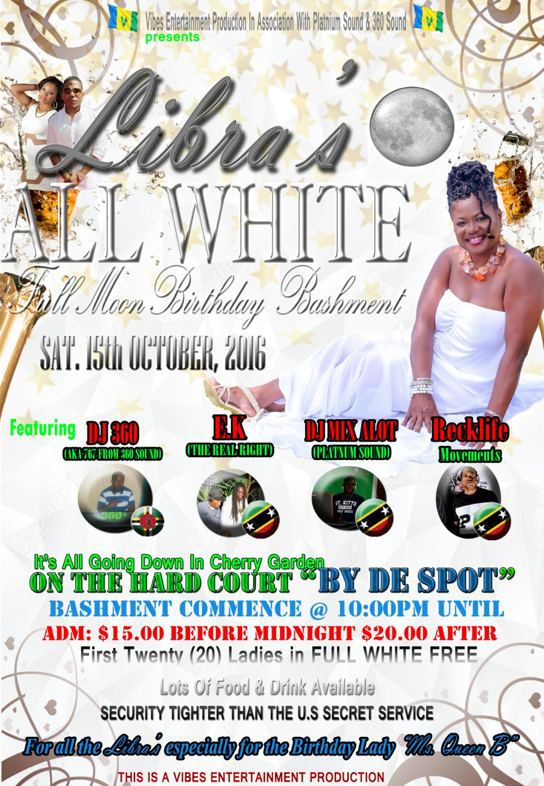 Libra’s All White Full Moon Birthday Bashment 2016.