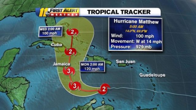 Jamaicans Told To Be Prepared For Hurricane Matthew