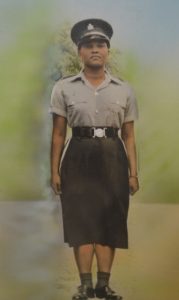 Ms Veronica Furlonge, 1st female Police Officer enlisted in St. Kitts and Nevis 1957.