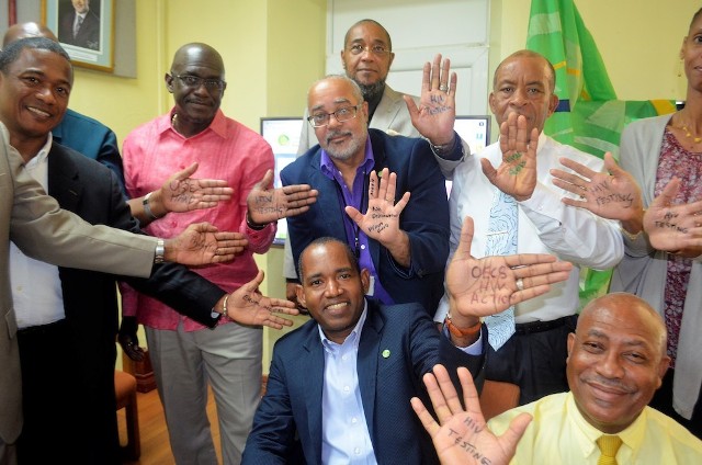OECS Supports Hands up for HIV Prevention