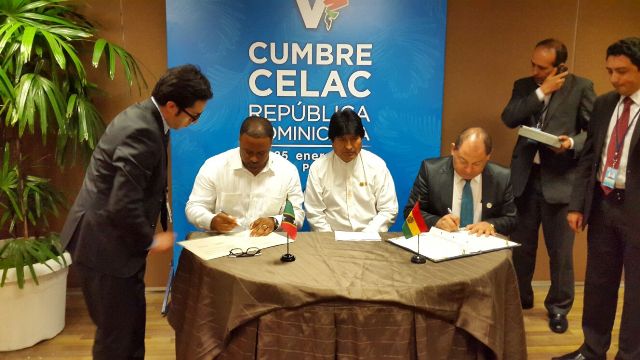 St. Kitts and Nevis Concretizes Its Relations with the Plurinational State of Bolivia‏
