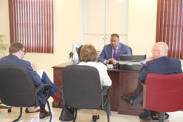 Acting Premier of Nevis Hon. Mark Brantley meets with high-level UK official for discussions on historic visit to Nevis‏