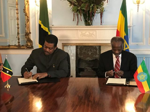 St. Kitts & Nevis and Ethiopia Establish Diplomatic Relations