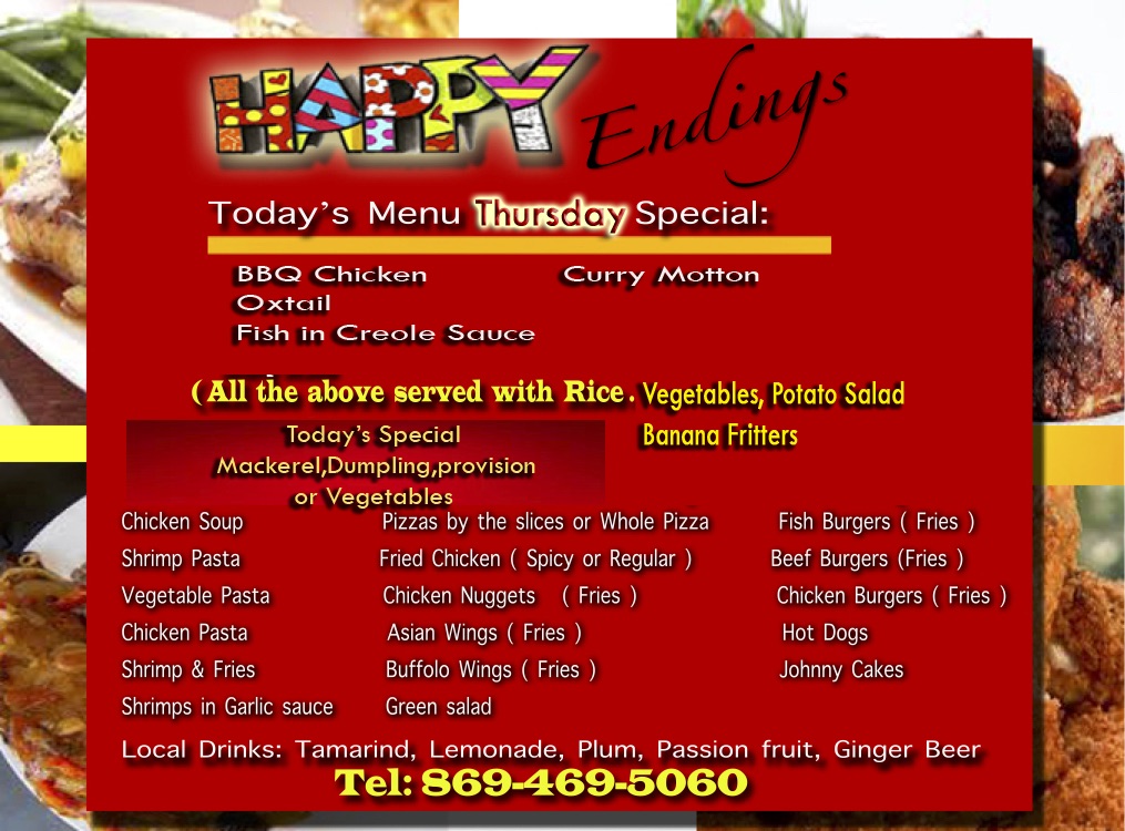 Happy Endings Menu: Thursday Special