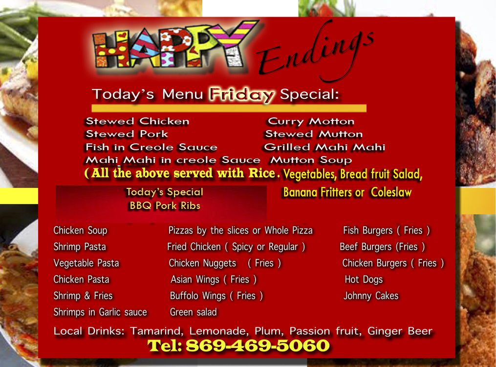 Happy Endings Menu: Friday Special