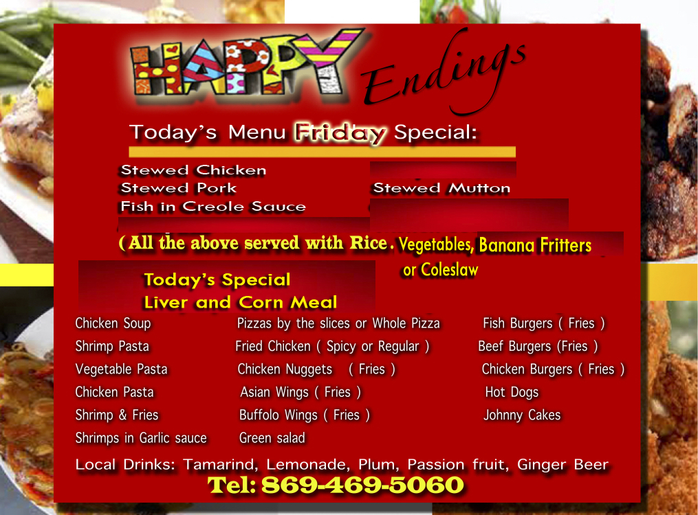 Happy Endings Menu: Friday Special
