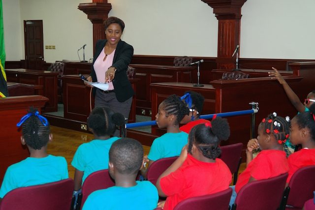 AS part of move to make parliament more accessible deputy speaker gives students tour.