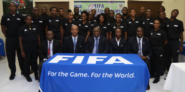 SKNFA referees participate in Elite Training Course