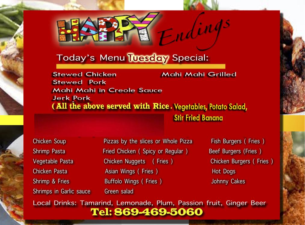 Happy Endings Menu: Tuesday Special