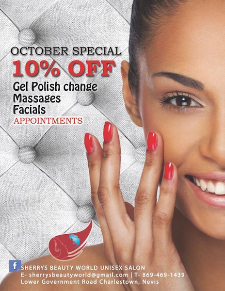 Sherry Beauty World: October Special 10% off.