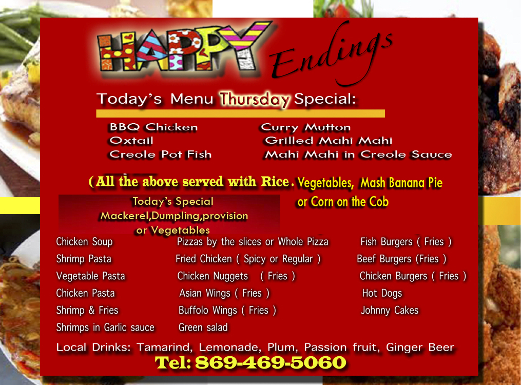 Happy Endings Menu: Thursday Special