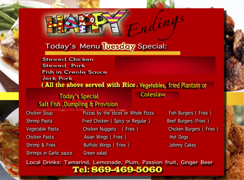 Happy Endings Menu: Tuesday Special