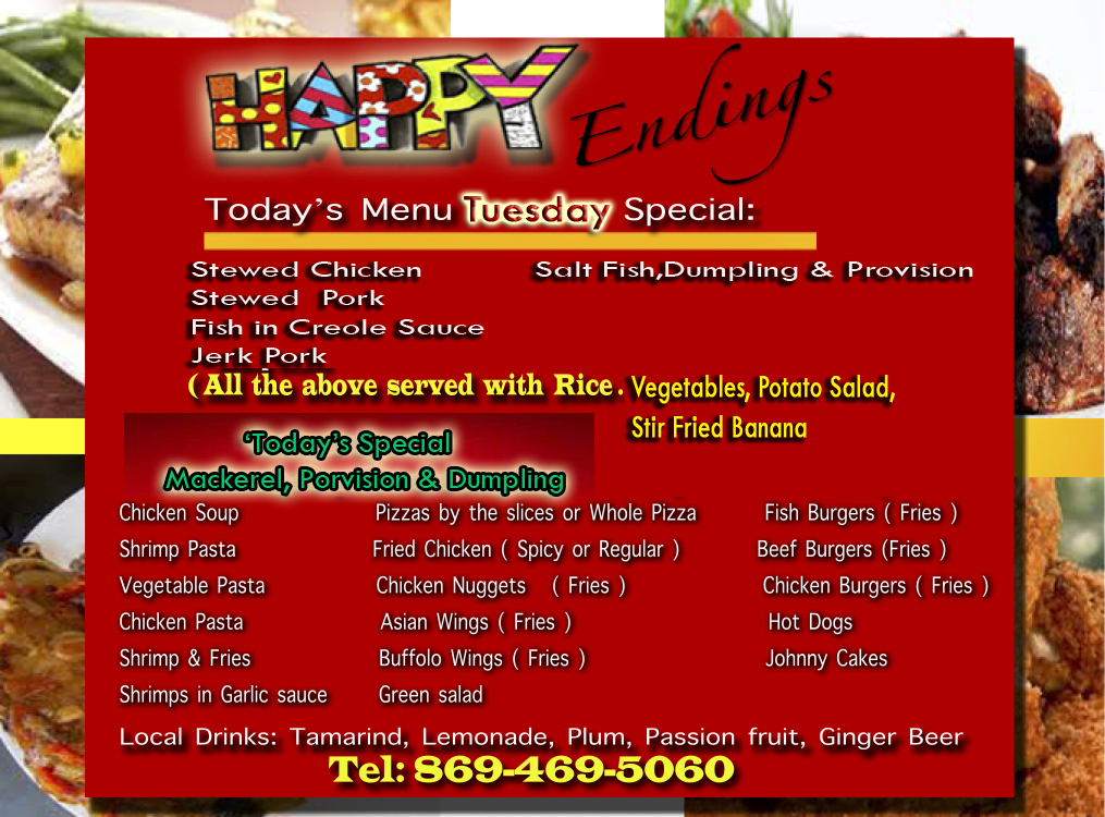 Happy Endings Menu: Tuesday Special