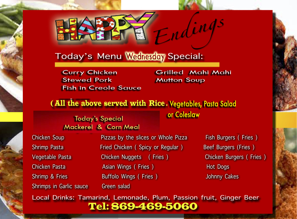 Happy Endings Menu: Wednesday Special.