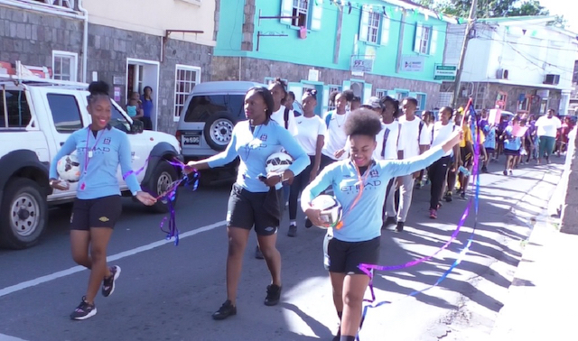 CONCACAF Women’s Football March held on Nevis.