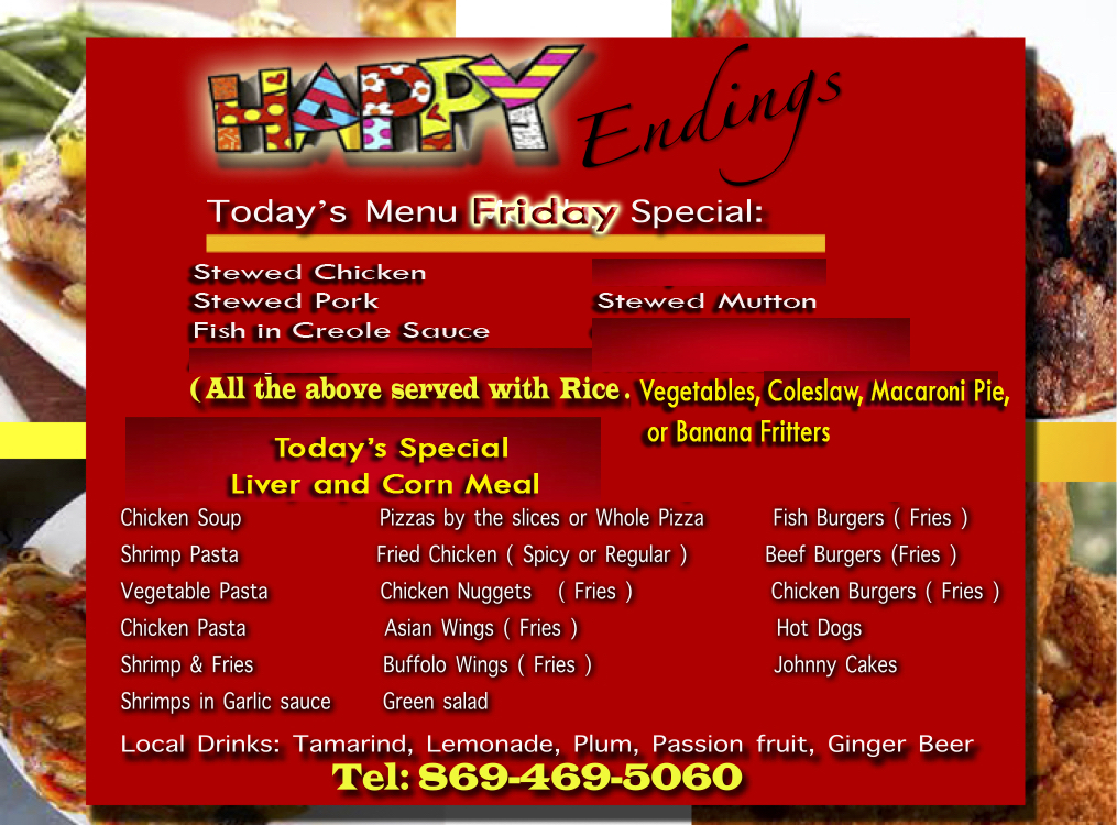 Happy Endings Menu: Friday Special