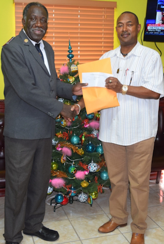 POLICE OFFICERS in ST. KITTS AND NEVIS donate to charity.