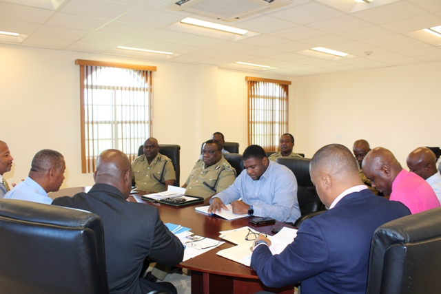 NIA Cabinet meets RSCNPF Nevis Division leadership to discuss crime issue